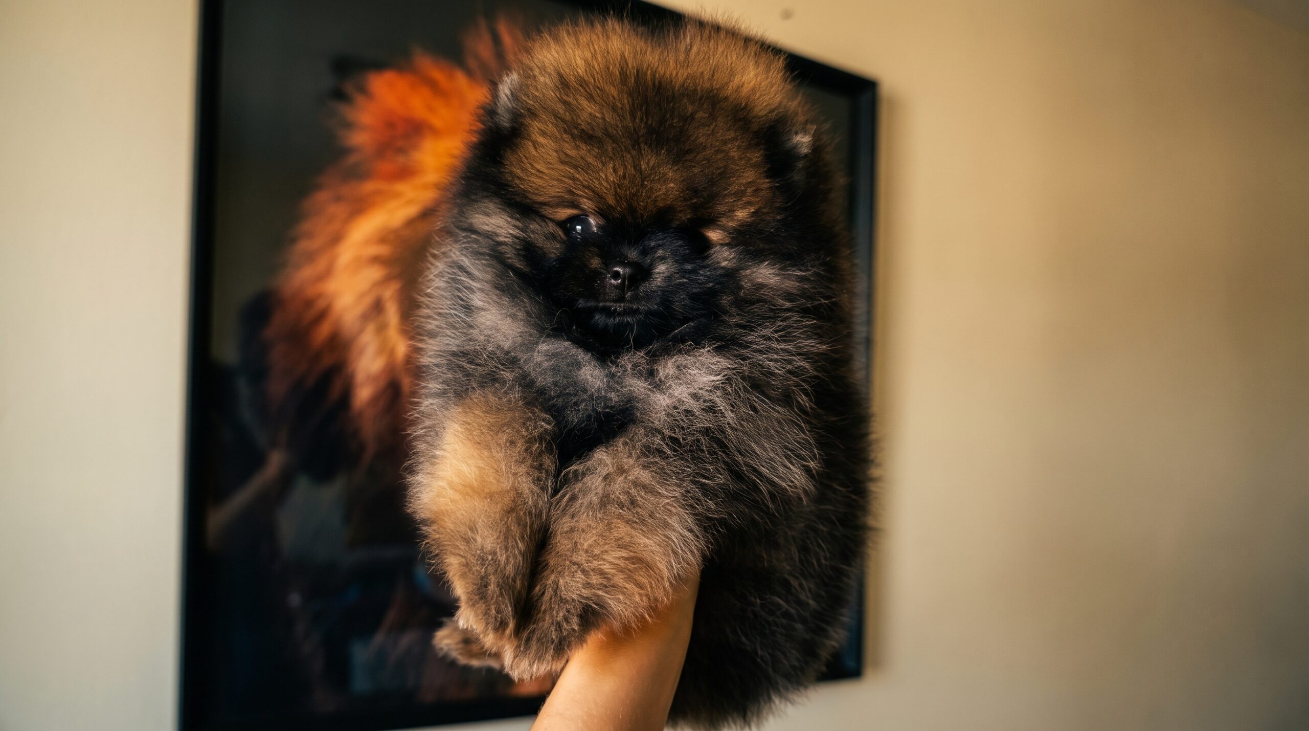 Filhote de Lulu da Pomerânia de alto padrão do Canil Vilaggio di Lucca